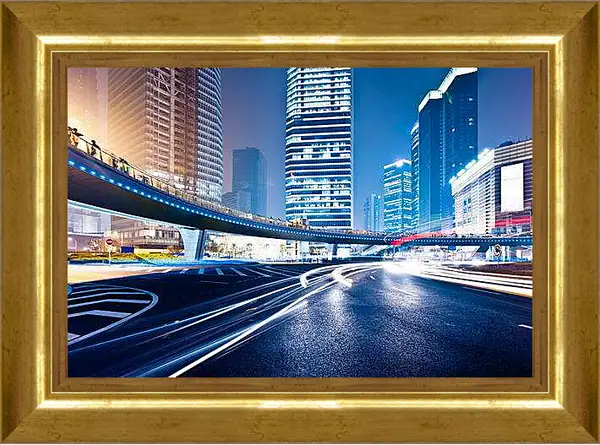 Картина в раме - Ночь в городе