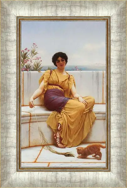 Картина в раме - Idleness. Джон Уильям Годвард