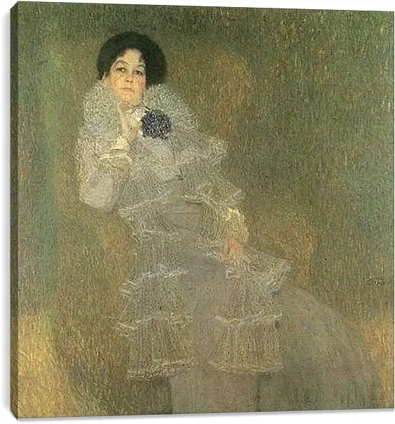 Постер на подрамнике - Bildnis Marie Henneberg (Portrat in Lila). Густав Климт