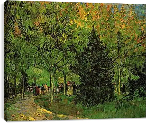 Постер на подрамнике - A Lane in the Public Garden at Arles. Винсент Ван Гог