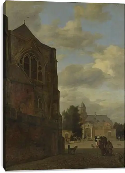 Постер на подрамнике - An Imaginary View of Nijenrode Castle. Ян Ван дер Хейден