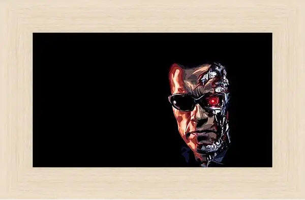 Картина в раме - Арнольд Шварценеггер. Красный глаз. Терминатор