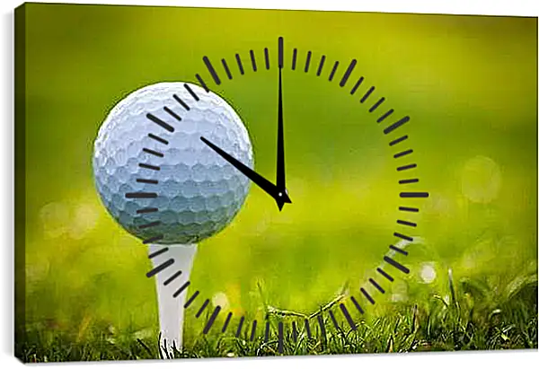Часы картина - Мяч на гольф-ти