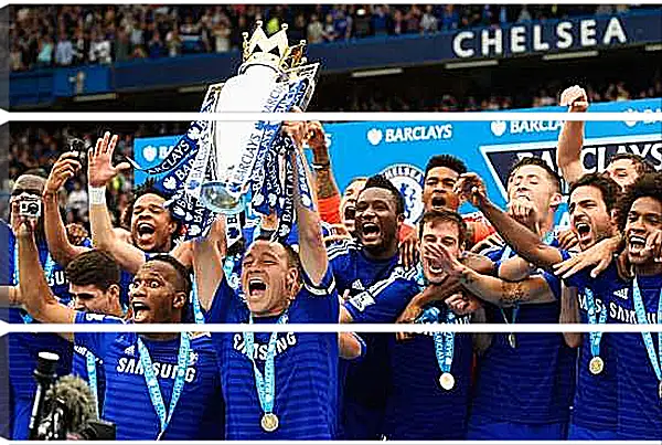Модульная картина - Победа в АПЛ. ФК Челси. FC Chelsea