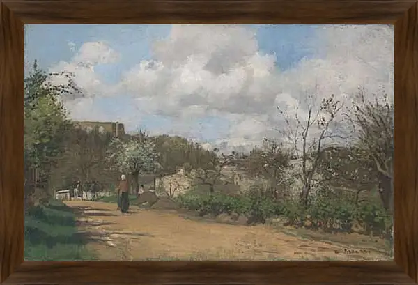 Картина в раме - View from Louveciennes. Камиль Писсарро