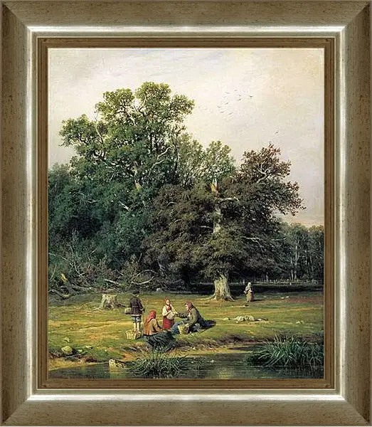 Картина в раме - За грибами. Иван Шишкин