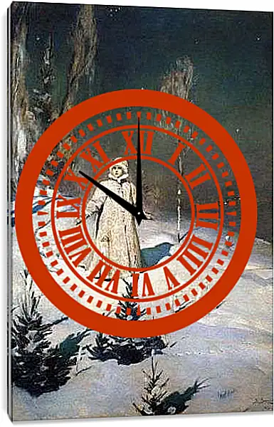 Часы картина - Снегурочка. Виктор Васнецов