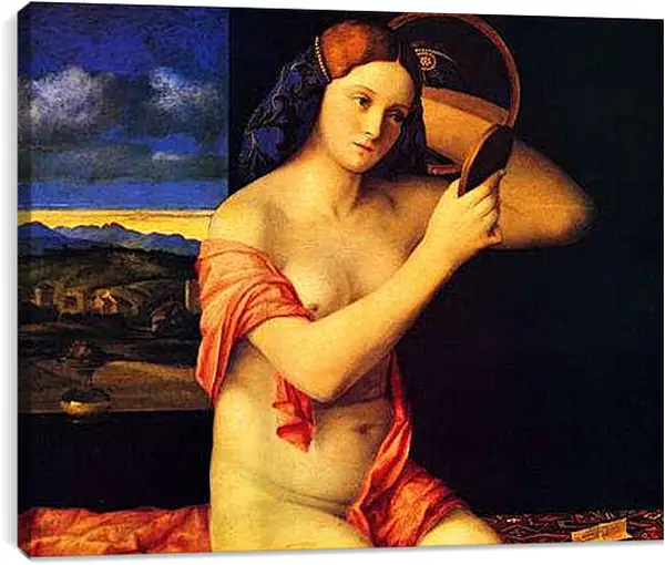 Постер на подрамнике - Young Woman at her Toilet. Джованни Беллини