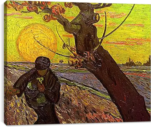 Постер на подрамнике - The Sower 2. Винсент Ван Гог