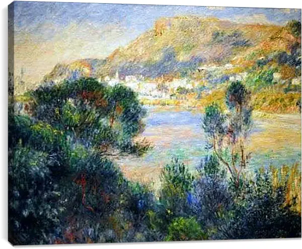 Постер на подрамнике - View From Cap Martin of Monte Carlo. Пьер Огюст Ренуар