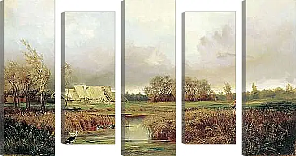 Модульная картина - Болото осенью. Ефим Волков