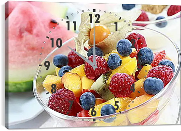 Часы картина - Фруктовый десерт