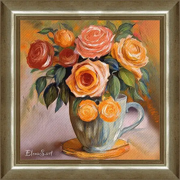 Картина в раме - Flowers 8