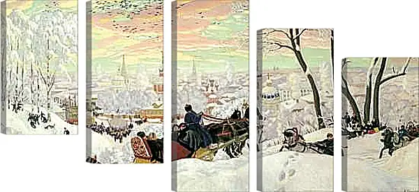 Модульная картина - Масленица. Борис Кустодиев