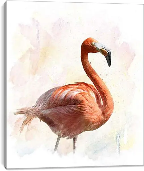 Постер на подрамнике - Фламинго