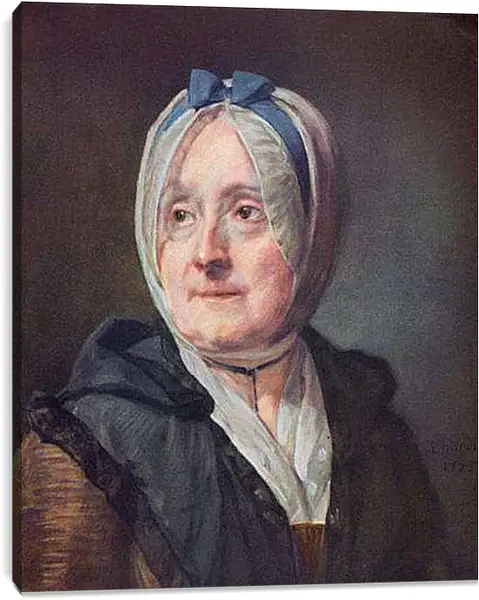 Постер на подрамнике - Portrat der Frau Chardin. Жан Батист Симеон Шарден
