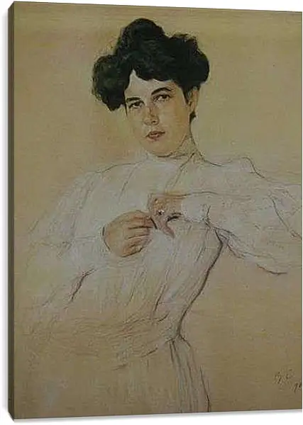 Постер на подрамнике - Портрет Марии Боткиной. Валентин Александрович Серов