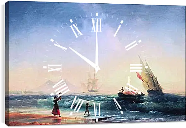 Часы картина - Возвращение моряка (2). Иван Айвазовский.