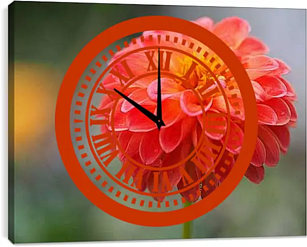Часы картина - Георгин