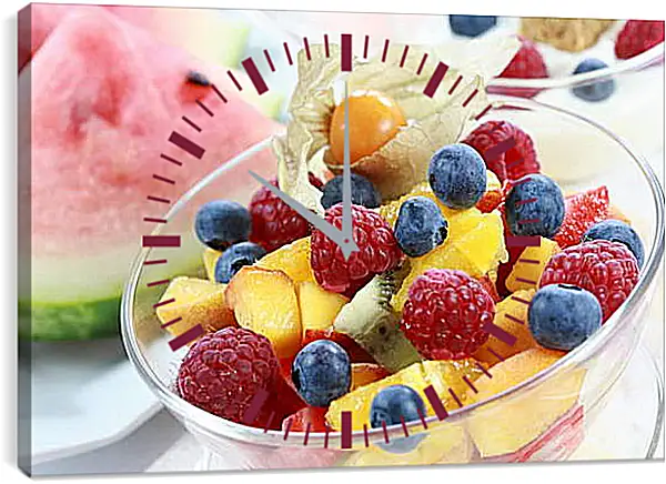 Часы картина - Фруктовый десерт