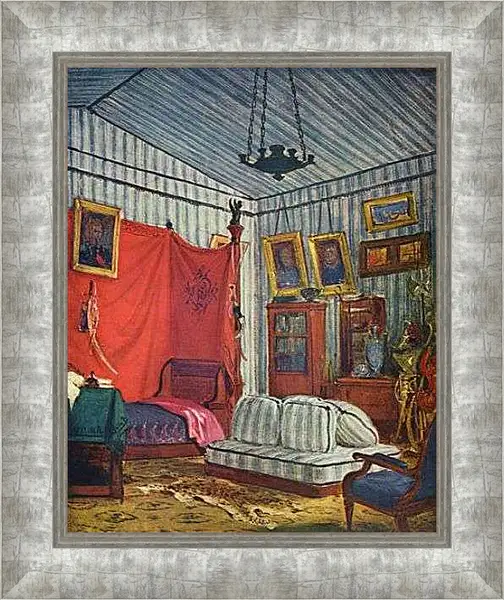 Картина в раме - Schlafgemach des Grafen de Mornay. Эжен Делакруа