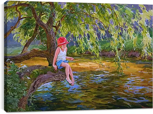 Постер на подрамнике - На рыбалке