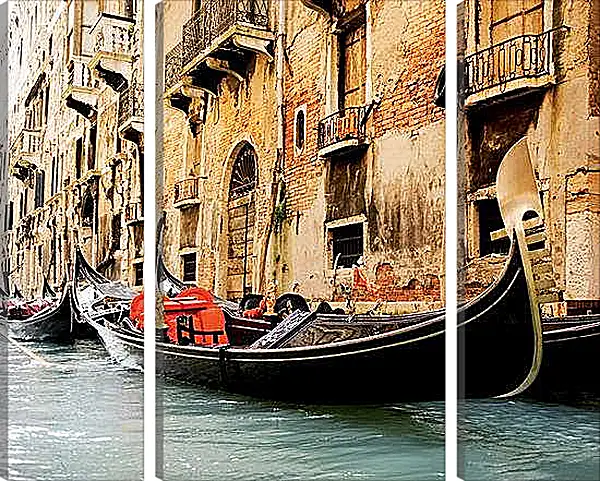 Модульная картина - Италия. Венеция в стиле гранж.