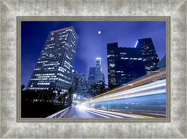 Картина в раме - Ночь над домами