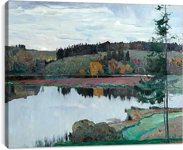 Постер на подрамнике - Осенний пейзаж. Нестеров Михаил