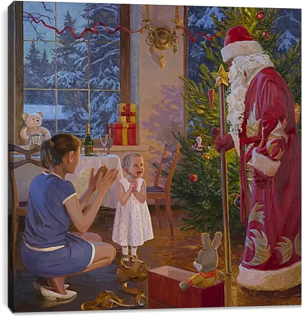 Постер на подрамнике - Дед мороз пришёл