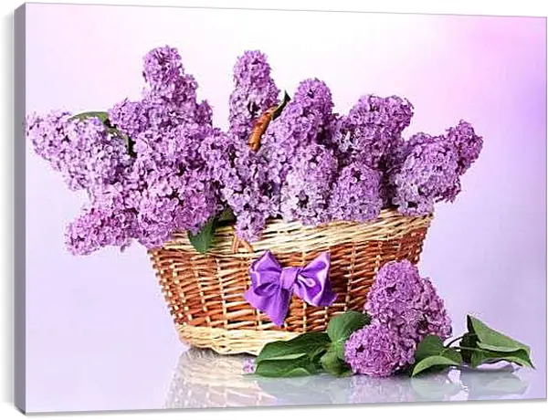 Постер на подрамнике - Корзина сирени