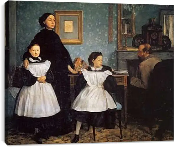 Постер на подрамнике - La Famille Bellelli. Эдгар Дега