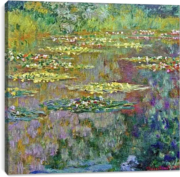 Постер на подрамнике - Sea Rose Pond. Клод Моне