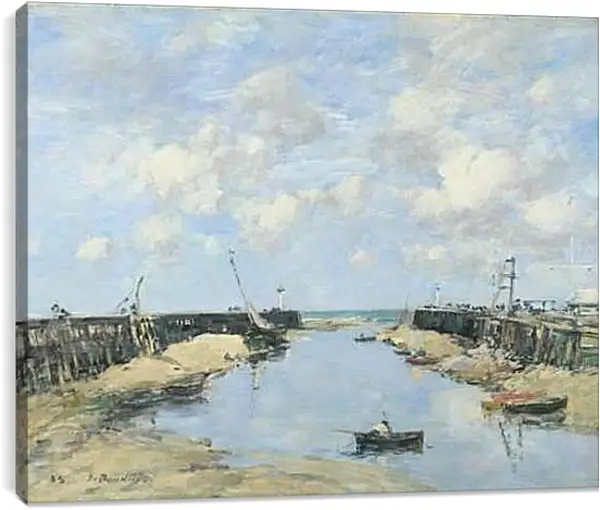 Постер на подрамнике - The Entrance to Trouville Harbour. Эжен Буден