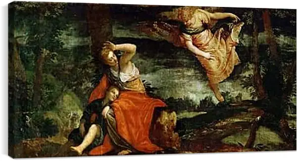 Постер на подрамнике - Hagar in exile. Паоло Веронезе
