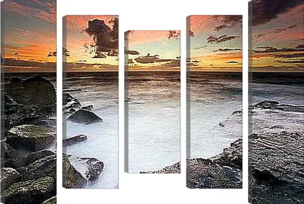 Модульная картина - Закат на море