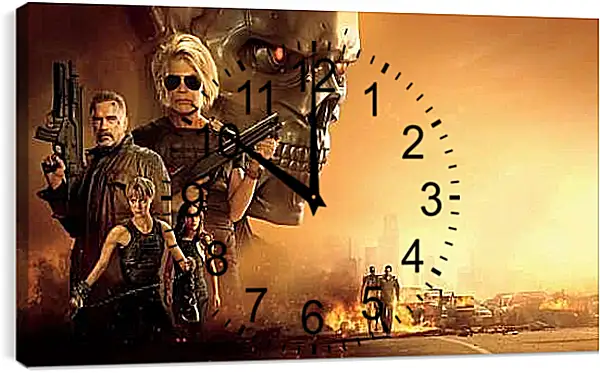 Часы картина - Все главные актёры. Терминатор. Тёмные судьбы