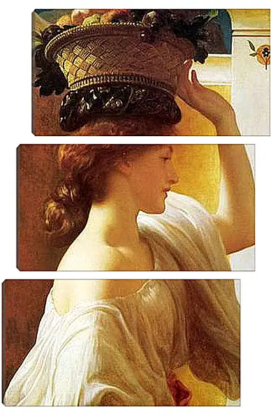 Модульная картина - Eucharis A Girl with a Basket of Fruit. Девушка с корзиной фруктов. Барон Фредерик Лейтон