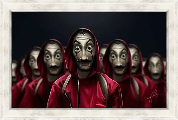 Картина в раме - Бумажный дом. La casa de papel