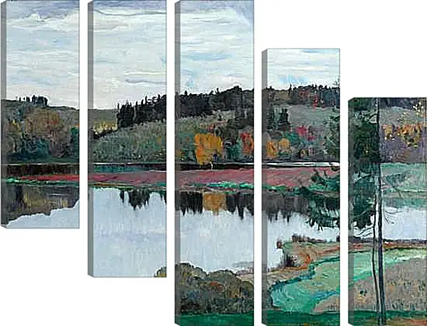 Модульная картина - Осенний пейзаж. Нестеров Михаил