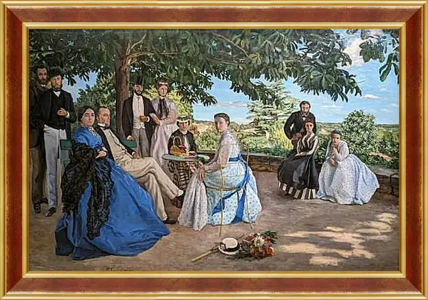 Картина в раме - В Кругу Семьи (Семейный Портрет). Жан Фредерик Базиль
