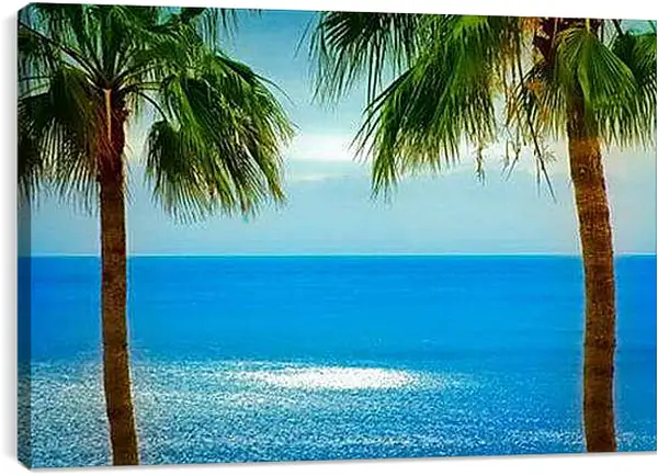 Постер на подрамнике - Океан и пальмы