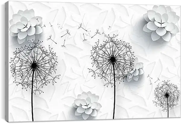 Постер на подрамнике - Абстрактные одуванчики