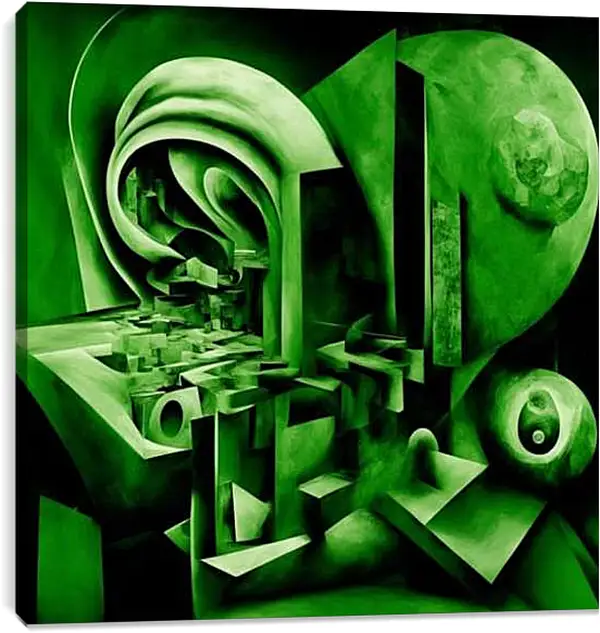 Постер на подрамнике - Зеленый Мир