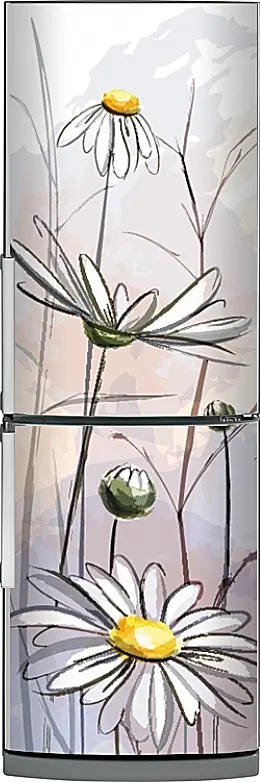 Магнитная панель на холодильник - АРТ-ромашки