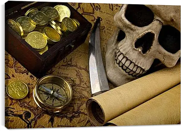 Постер на подрамнике - Сокроще пиратов