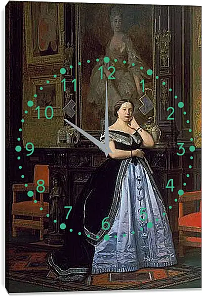 Часы картина - Charlotte de Rothschild - Портрет Баронессы Натаниель. Жан-Леон Жером