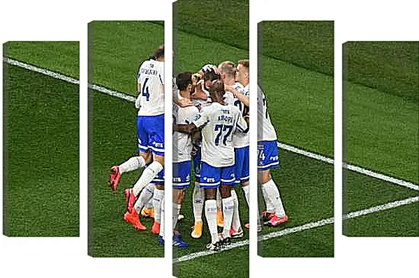 Модульная картина - Празднование гола. ФК Динамо Москва. FC Dynamo Moscow