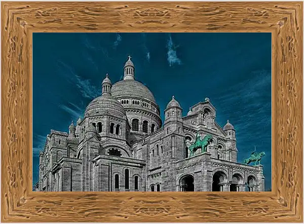 Картина в раме - Собор в Париже
