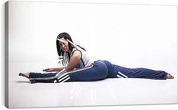 Часы картина - Девушка в шпагате